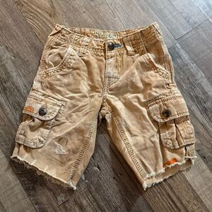 True Religion Kids Tan Cargo Shorts 4t